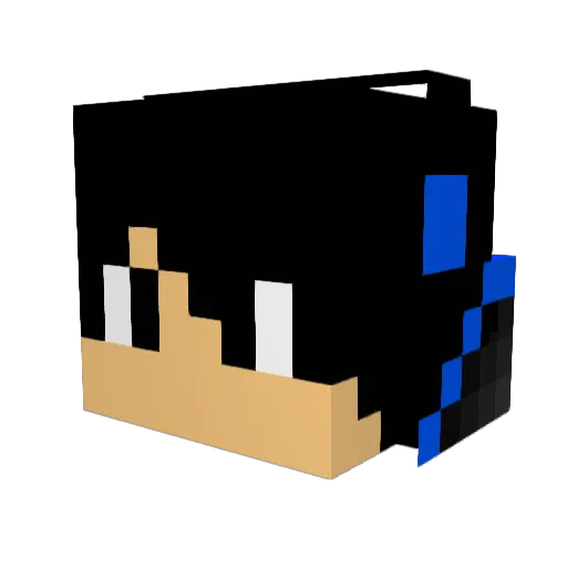 Sarexa Minecraft avatar head, 3D render