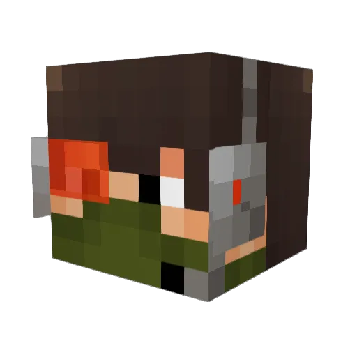 Sarge126 Minecraft avatar head, 3D render