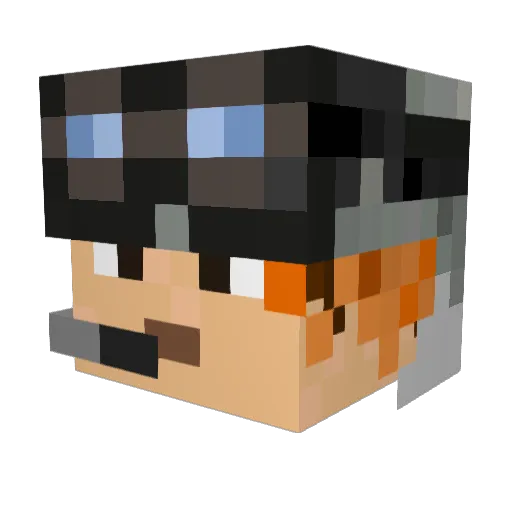 Sarge425 Minecraft avatar head, 3D render