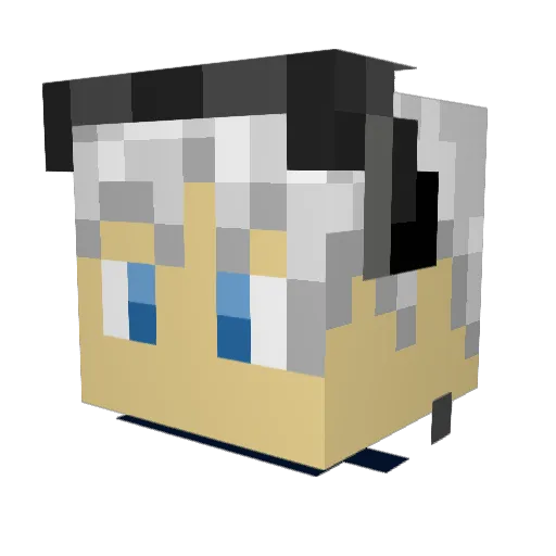 SargeEXE Minecraft avatar head, 3D render