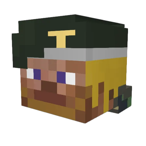 SargeKnight Minecraft avatar head, 3D render