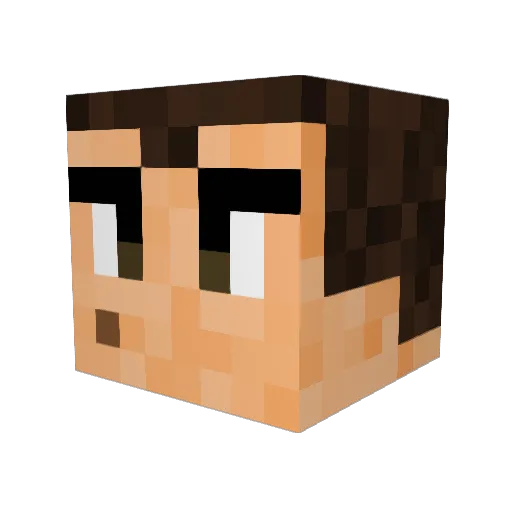 SargePopwell Minecraft avatar head, 3D render