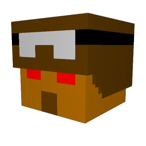Sargeantfox Minecraft avatar head, 3D render