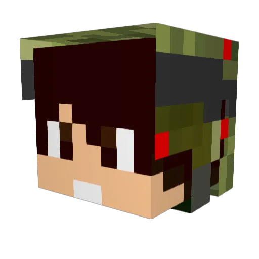 Sargento495 Minecraft avatar head, 3D render