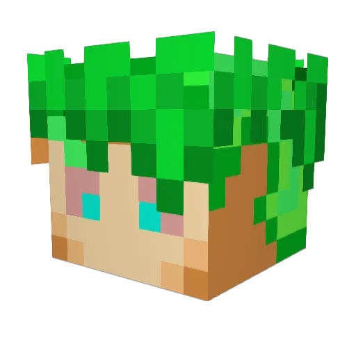 Sargient Minecraft avatar head, 3D render