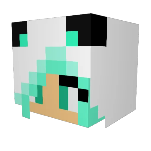 SariSolay Minecraft avatar head, 3D render