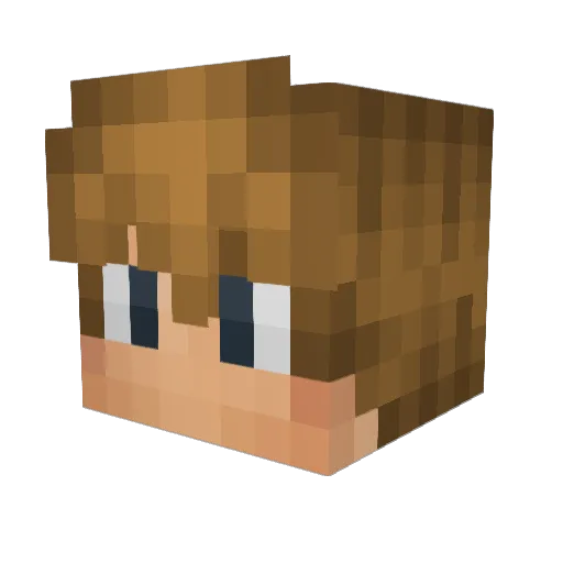 Sariochan Minecraft avatar head, 3D render