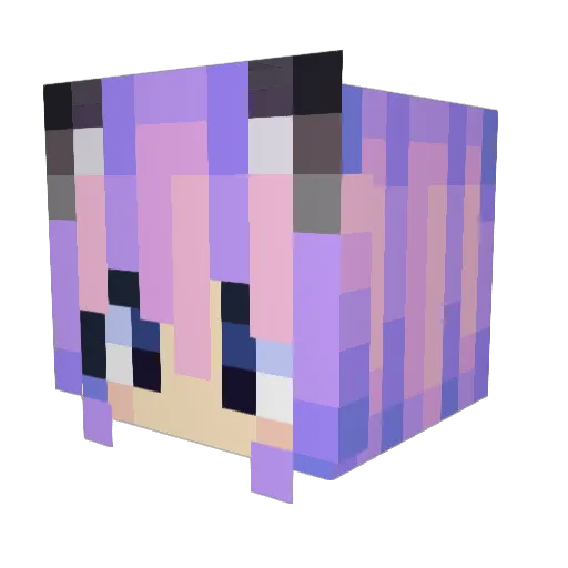 Sariqus Minecraft avatar head, 3D render