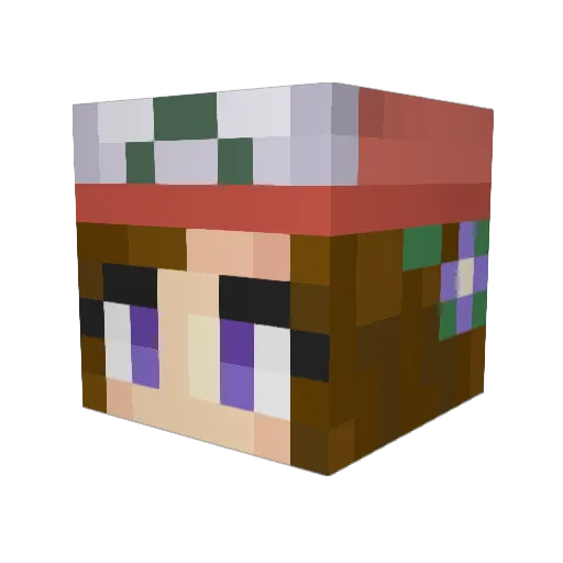 Saritagrax Minecraft avatar head, 3D render