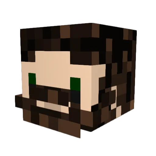 SariusII Minecraft avatar head, 3D render