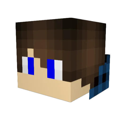 Sarkozy Minecraft avatar head, 3D render