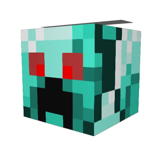 Sarkwen Minecraft avatar head, 3D render