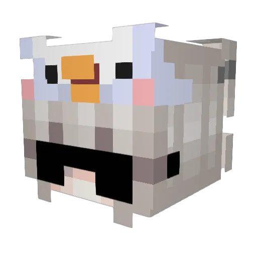 Sarm01 Minecraft avatar head, 3D render