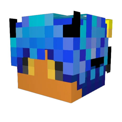 Sarodryx Minecraft avatar head, 3D render
