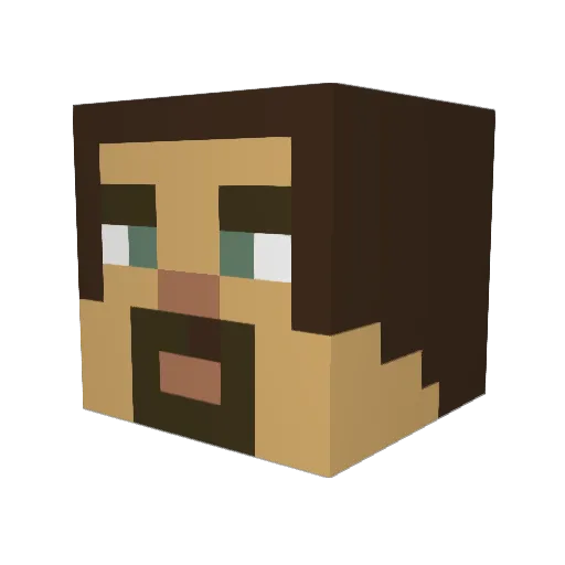 SaronKid21 Minecraft avatar head, 3D render