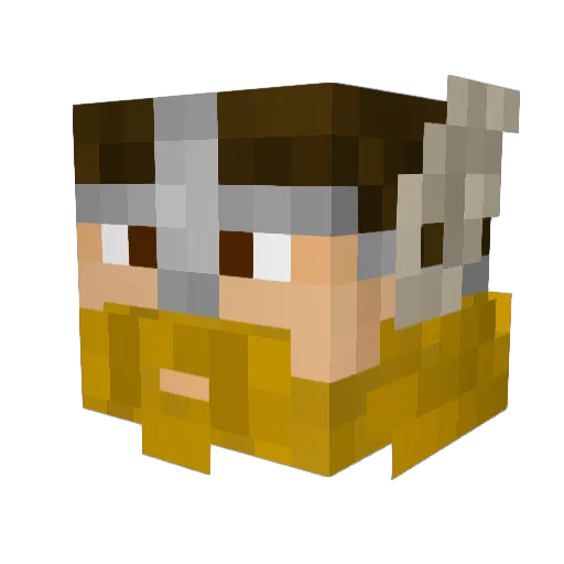 Saroook Minecraft avatar head, 3D render