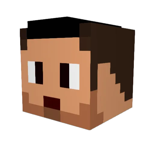 Saros20 Minecraft avatar head, 3D render