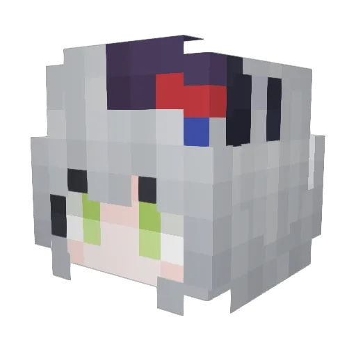 Sarphix Minecraft avatar head, 3D render