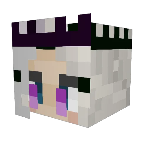 SarraAmbrai Minecraft avatar head, 3D render