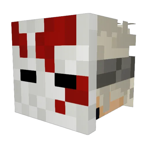 Sarrost Minecraft avatar head, 3D render