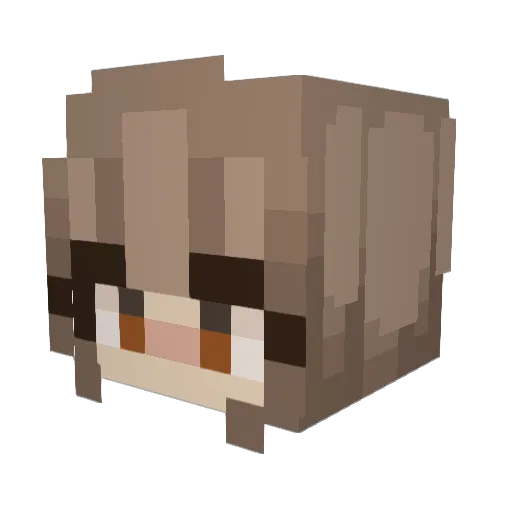SarsBearz Minecraft avatar head, 3D render