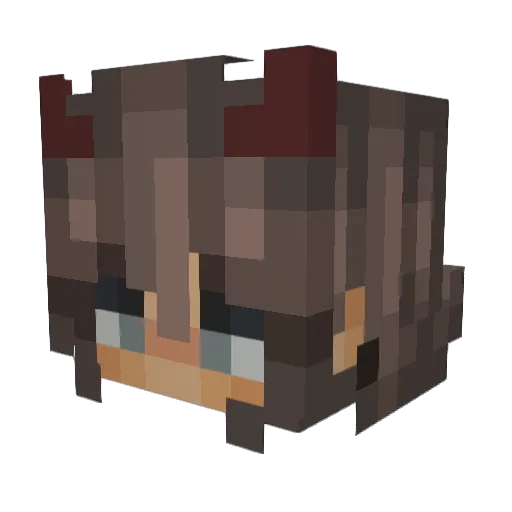 Sarsaia Minecraft avatar head, 3D render