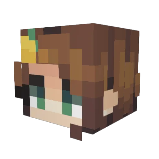 Sartato Minecraft avatar head, 3D render