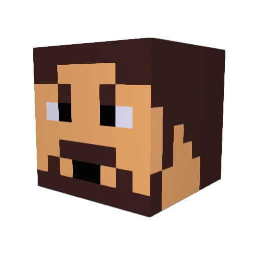 Sartheros Minecraft avatar head, 3D render