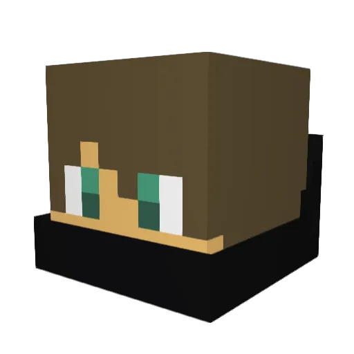 Sartojr Minecraft avatar head, 3D render