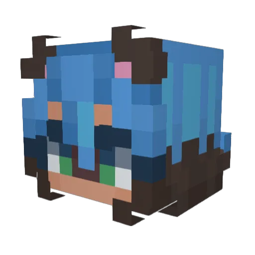 Sartur Minecraft avatar head, 3D render