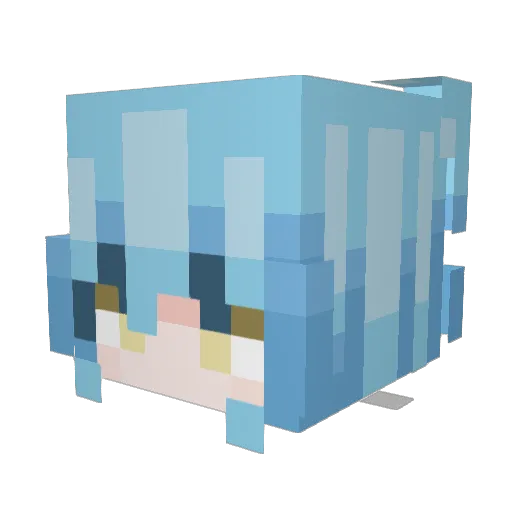Saru4ka Minecraft avatar head, 3D render