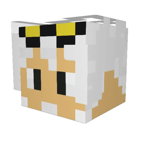 SaruAyp Minecraft avatar head, 3D render