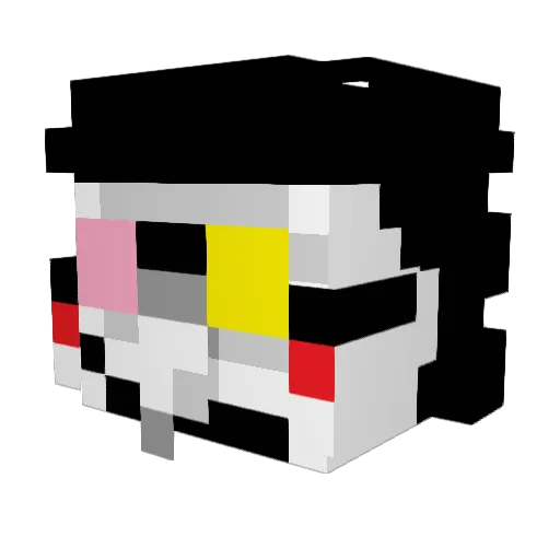 Saru_Greed Minecraft avatar head, 3D render
