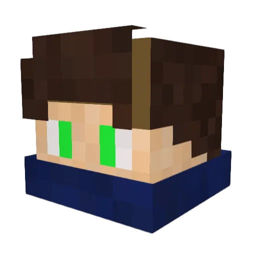 Sarumans9 Minecraft avatar head, 3D render