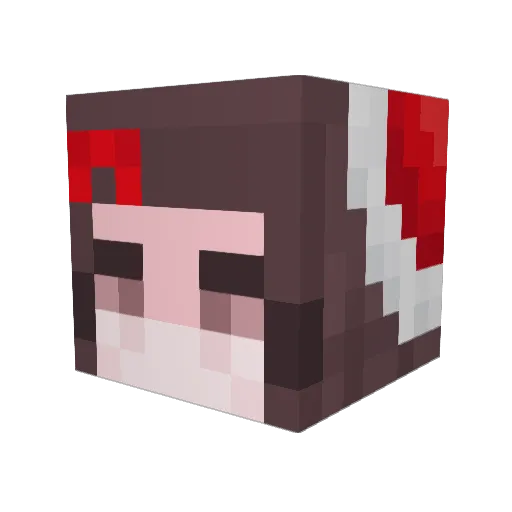 Sarusqa Minecraft avatar head, 3D render
