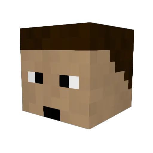 Sarutochi Minecraft avatar head, 3D render