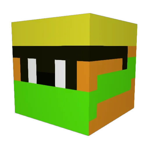 Sarvion Minecraft avatar head, 3D render