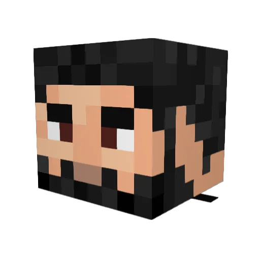 Sarvon Minecraft avatar head, 3D render