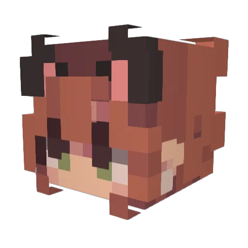 Sarxon Minecraft avatar head, 3D render