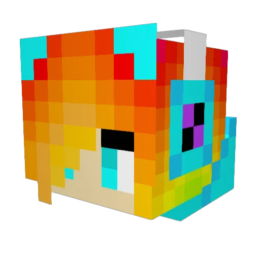 SaryLara2 Minecraft avatar head, 3D render