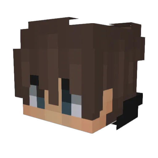 Saryberryjam Minecraft avatar head, 3D render