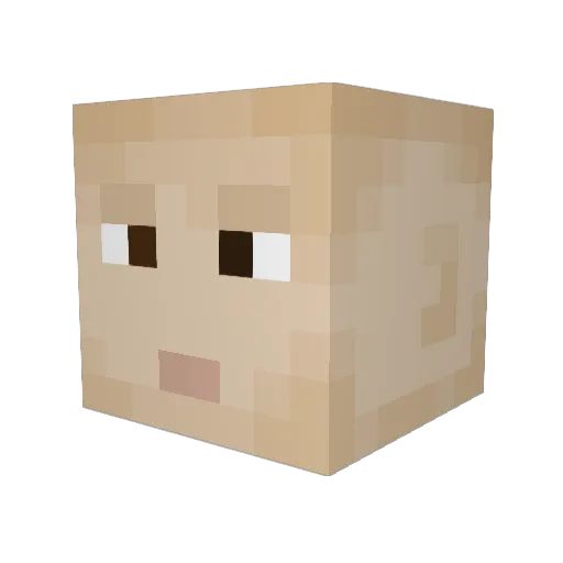 Saryman Minecraft avatar head, 3D render
