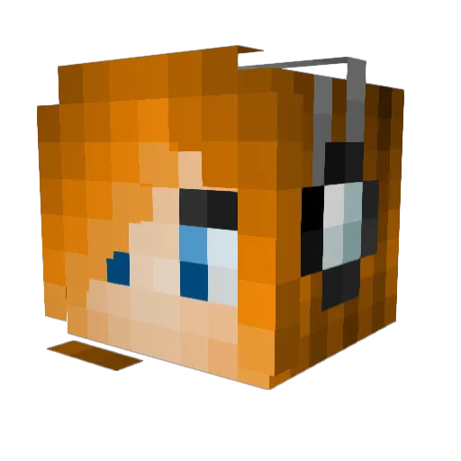 SasKat5678 Minecraft avatar head, 3D render