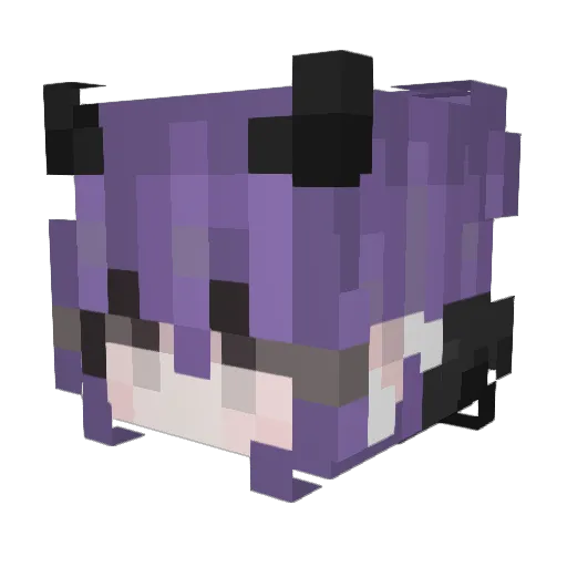 SasL3n Minecraft avatar head, 3D render