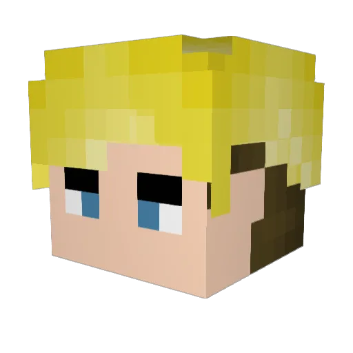 Sasageyo14 Minecraft avatar head, 3D render