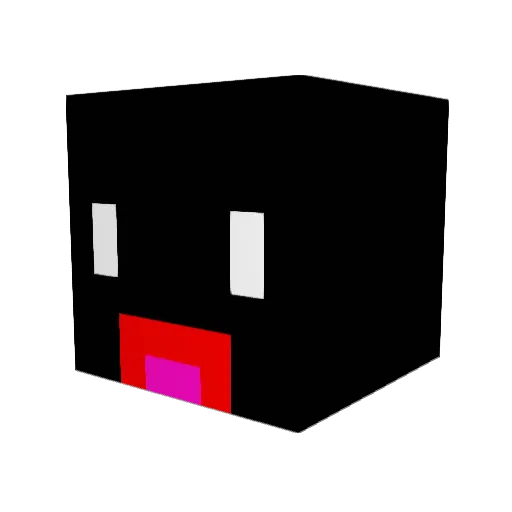 Sasakureeee Minecraft avatar head, 3D render