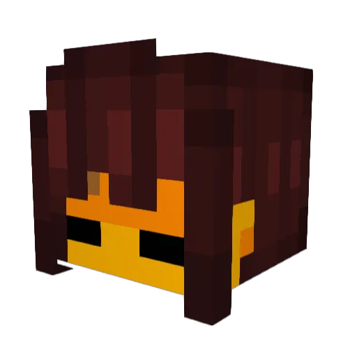 Sasamik4n Minecraft avatar head, 3D render