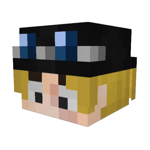 Sascha9001 Minecraft avatar head, 3D render