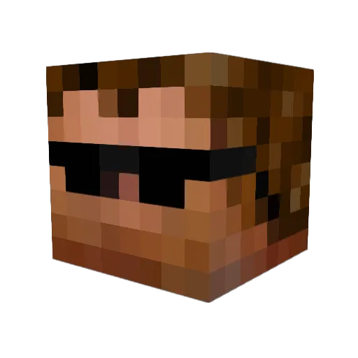 SaschaB Minecraft avatar head, 3D render