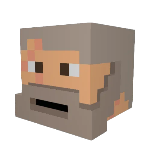 SaschaTalor Minecraft avatar head, 3D render